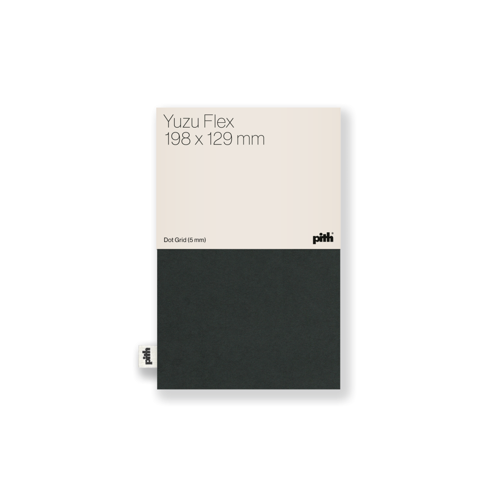 Dotted notebook Yuzu Flex - pith - Hunter Green, 19,8 x 12,9 cm