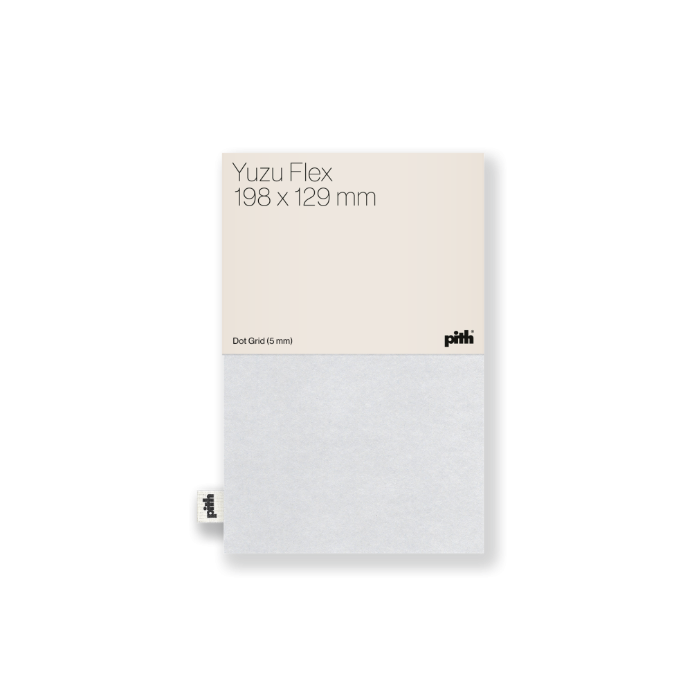 Dotted notebook Yuzu Flex - pith - Soft Grey, 19,8 x 12,9 cm