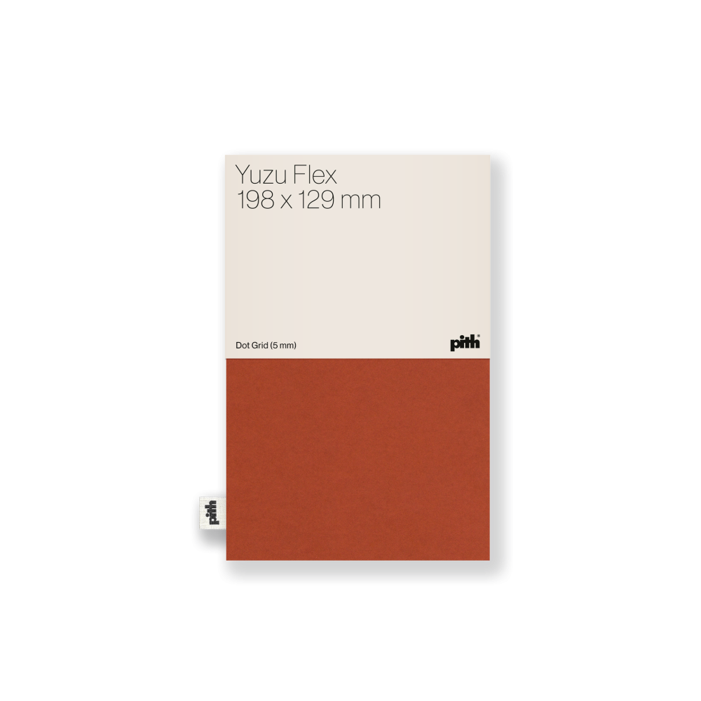 Dotted notebook Yuzu Flex - pith - Terracotta, 19,8 x 12,9 cm