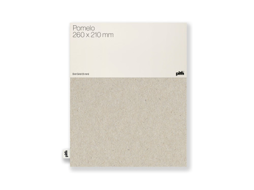 Dotted notebook Pomelo - pith - Raw, 26 x 21 cm