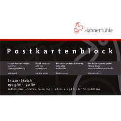 Papier szkicowy do pocztówek Nostalgie - Hahnemühle - 10,5 x 14,8 cm, 190 g, 20 ark.