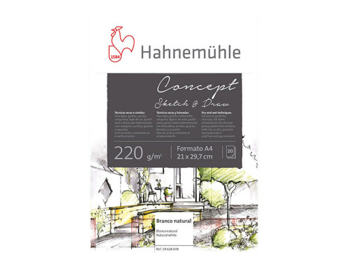 Blok do rysowania Concept Sketch & Draw - Hahnemühle - A4, 220 g, 20 ark.