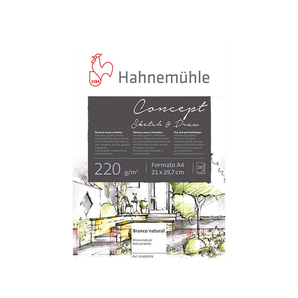 Concept Sketch & Draw paper - Hahnemühle - A4, 220 g, 20 sheets