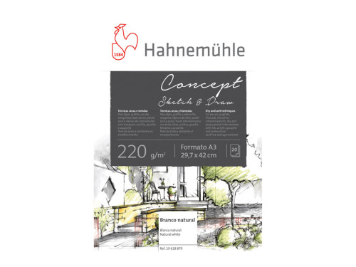 Blok do rysowania Concept Sketch & Draw - Hahnemühle - A3, 220 g, 20 ark.