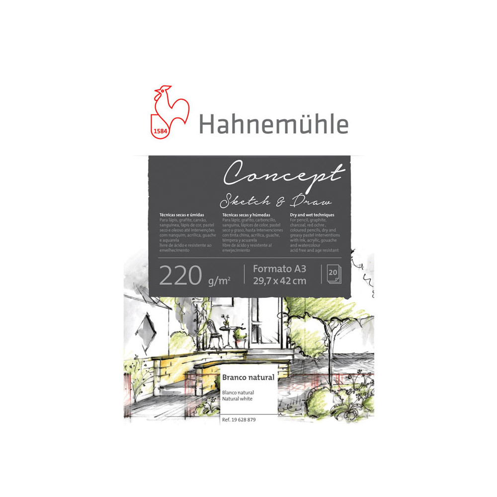 Concept Sketch & Draw paper - Hahnemühle - A3, 220 g, 20 sheets