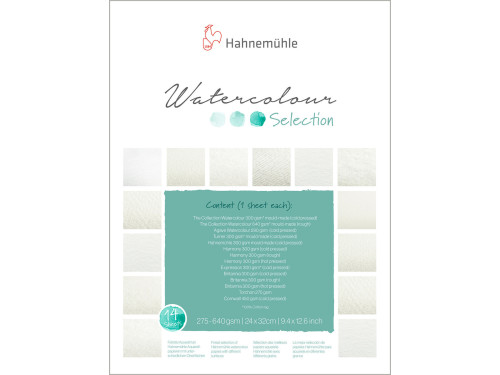 Watercolour Selection paper pad - Hahnemühle - 24 x 32 cm, 275-640 g, 14 sheets