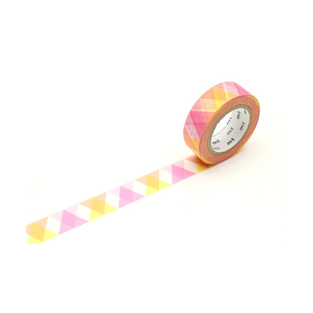 Taśma papierowa washi - MT Masking Tape - Diamond Pink, 7 m