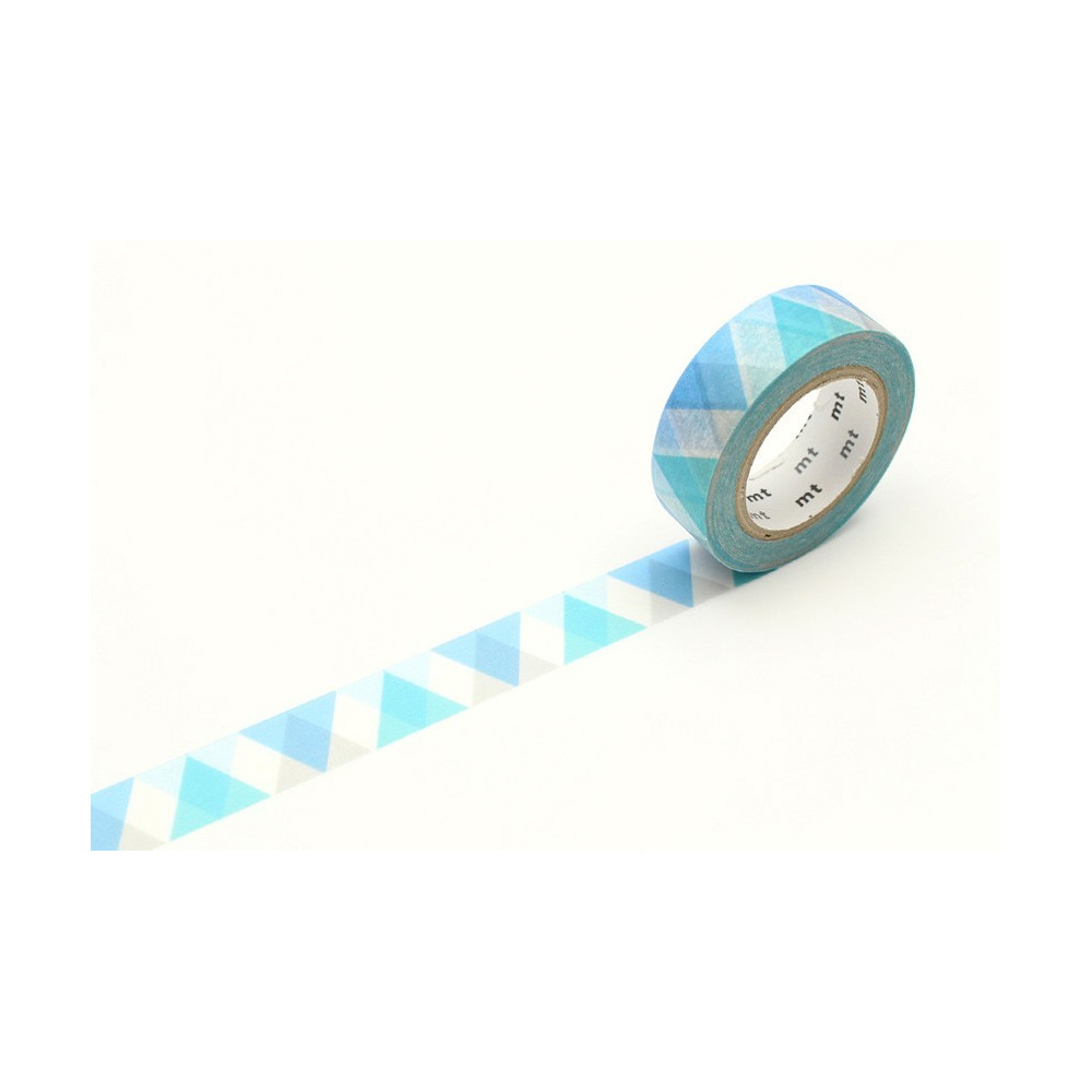 Taśma papierowa washi - MT Masking Tape - Diamond Blue, 7 m