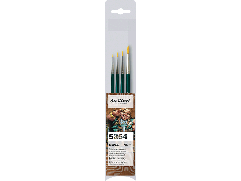 Brush Nova Synthetics Set for miniature painting - Da Vinci - 4 pcs