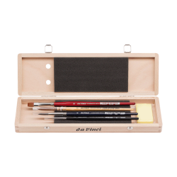 Brush Watercolour Set in wooden box - Da Vinci - 5 pcs