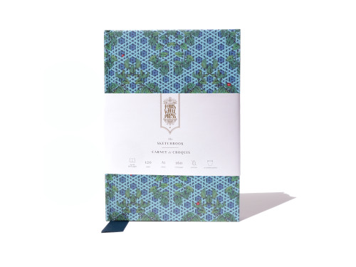 Sketchbook Enveloped in Rattan - Ferris Wheel Press - Teal, 160 g, A5