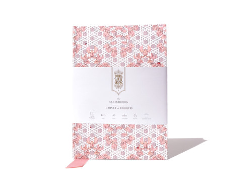 Szkicownik, Enveloped in Rattan - Ferris Wheel Press - Pink, 160 g, A5