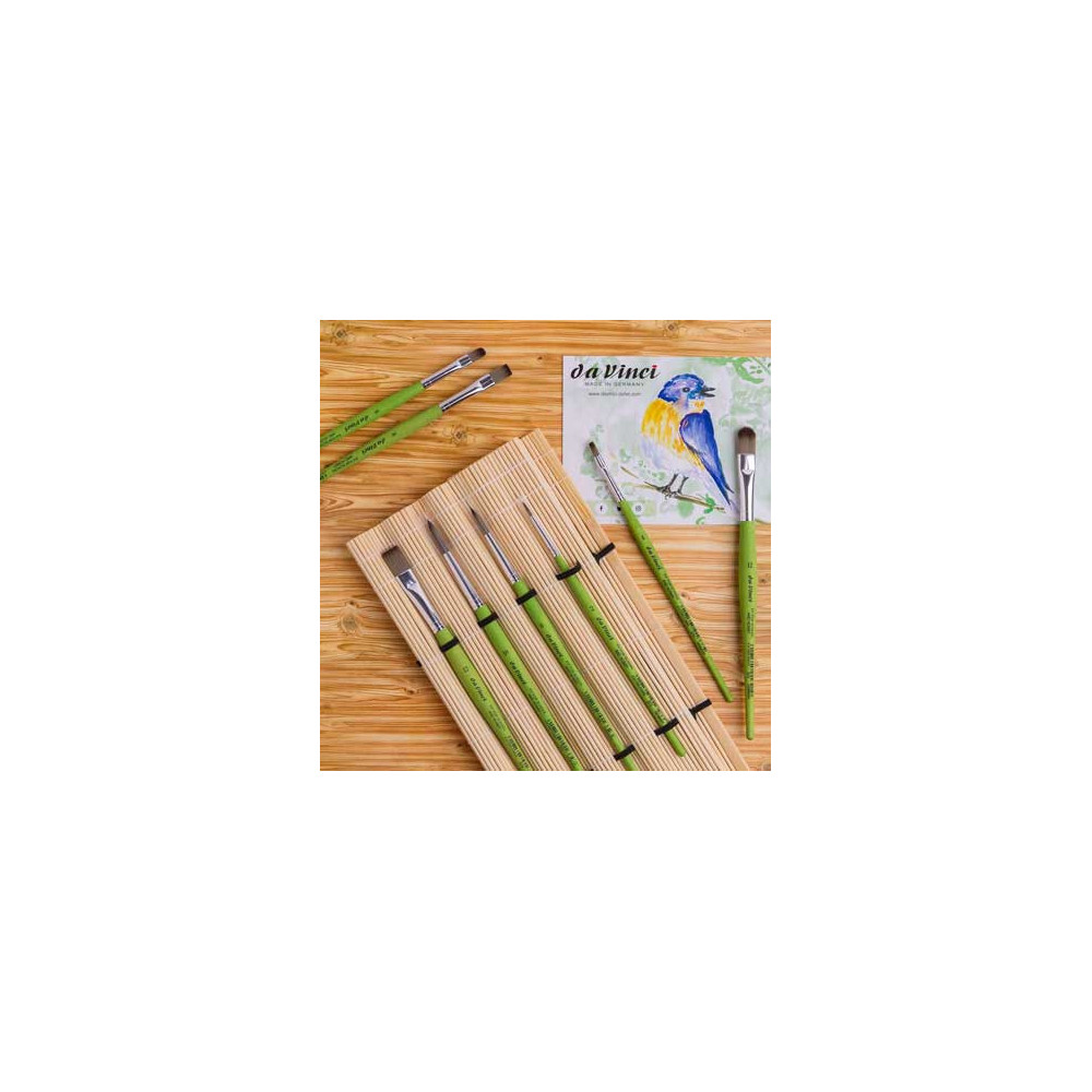 Brush Fit Synthetics Set in bamboo mat - Da Vinci - 8 pcs