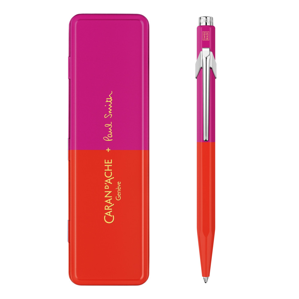 849 Paul Smith ballpoint pen with case - Caran d'Ache - Warmred & Melorosepink