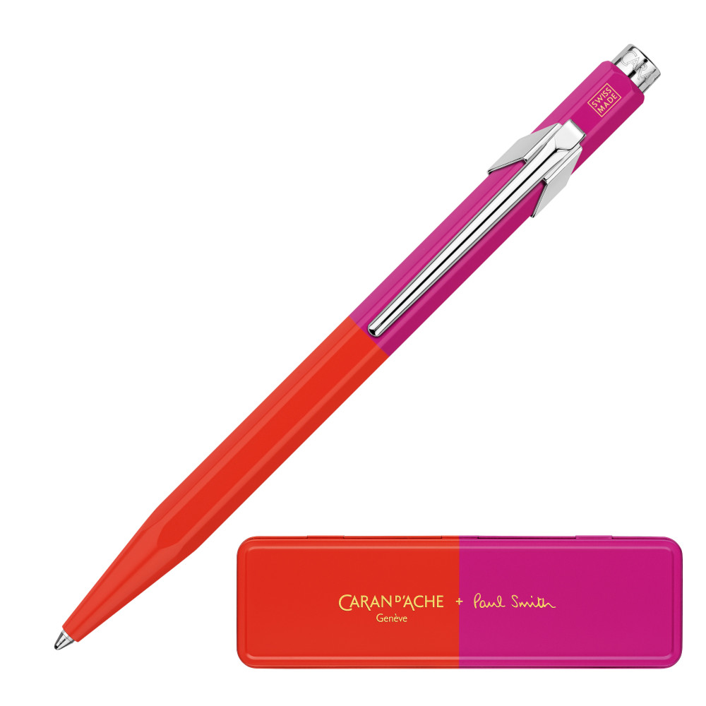 849 Paul Smith ballpoint pen with case - Caran d'Ache - Warmred & Melorosepink