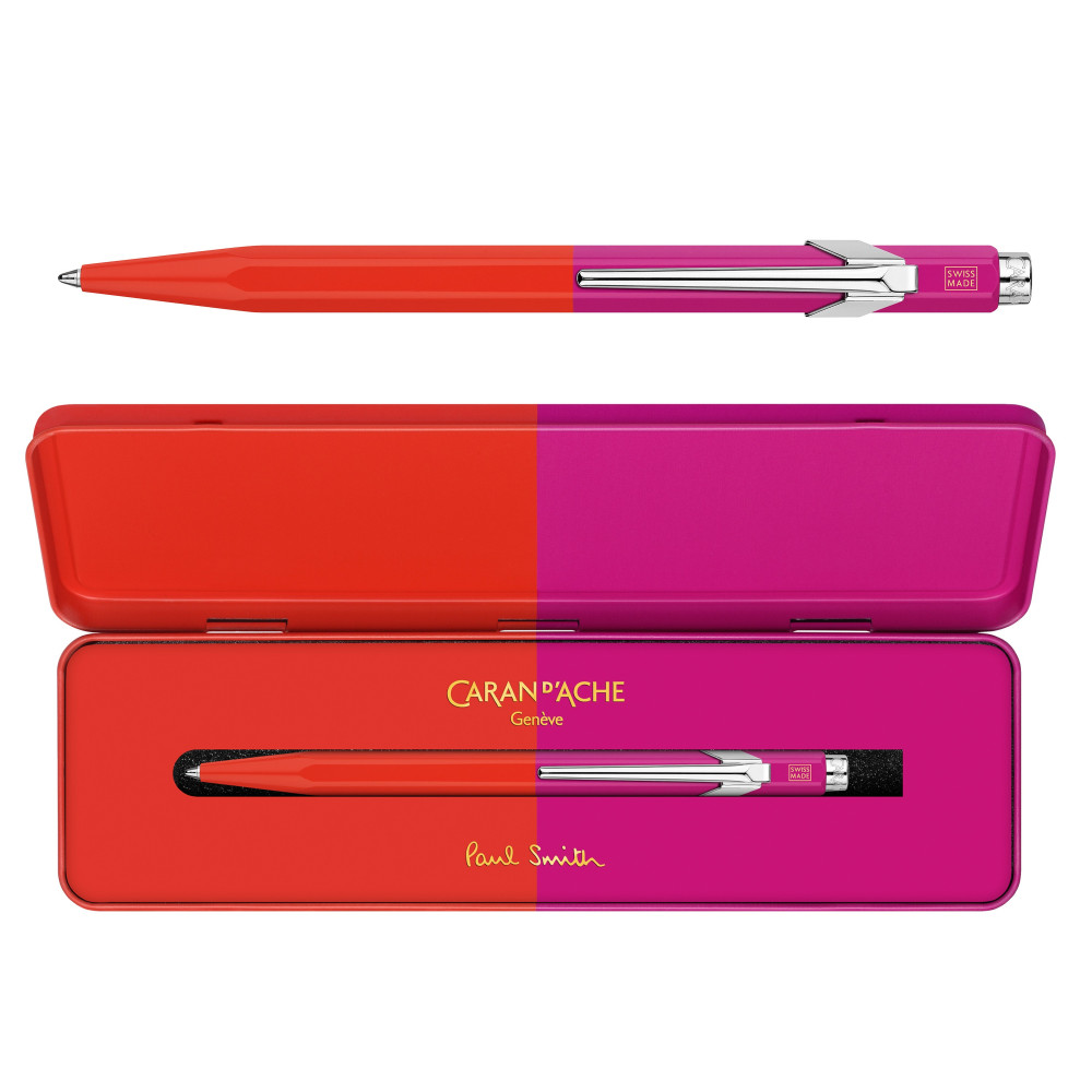 849 Paul Smith ballpoint pen with case - Caran d'Ache - Warmred & Melorosepink