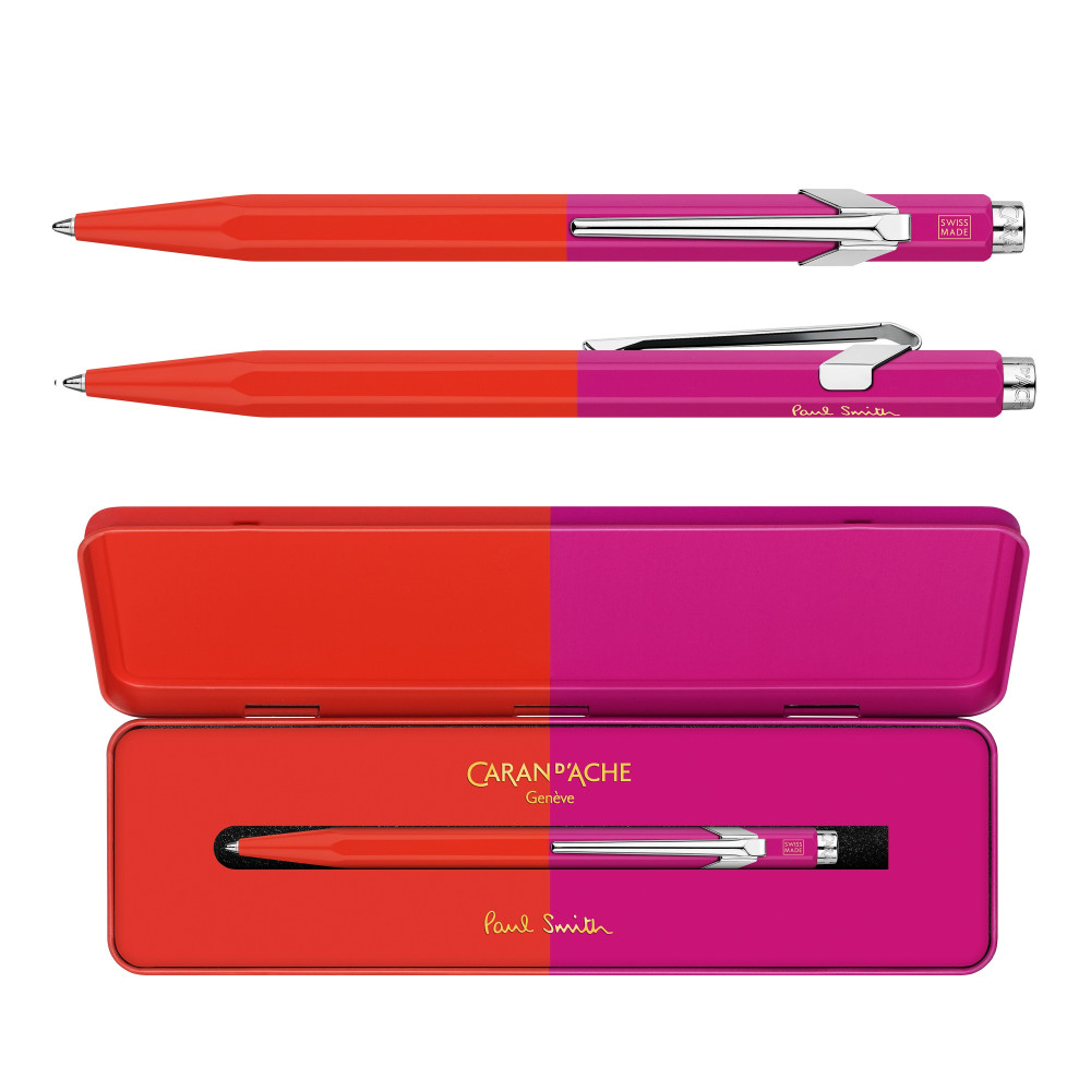 849 Paul Smith ballpoint pen with case - Caran d'Ache - Warmred & Melorosepink