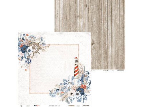 Scrapbooking paper 30,5 x 30,5 cm - Piątek Trzynastego - Sea la vie 03