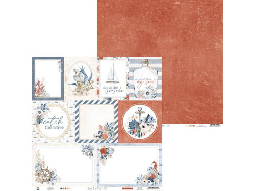 Papier do scrapbookingu 30,5 x 30,5 cm - Piątek Trzynastego - Sea la vie 05