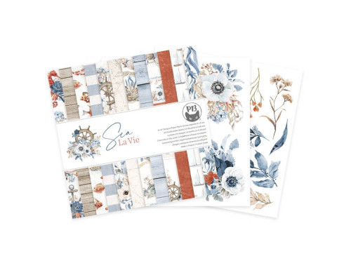Set of scrapbooking papers 15,3 x 15,3 cm - Piątek Trzynastego - Sea la vie