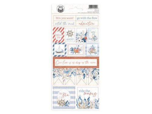 Arkusz tekturowych naklejek 10,5 x 22 cm - Piątek Trzynastego - Sea la vie 02