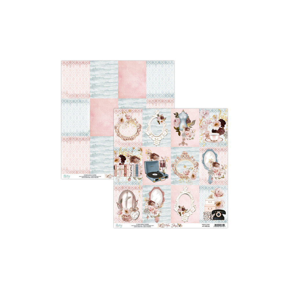 Set of scrapbooking papers 15,2 x 15,2 cm - Mintay - Her Story