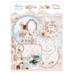 Set of paper elements, tags - Mintay - Her Story, 27 pcs.