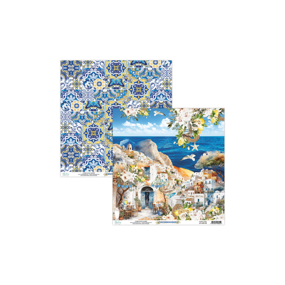 Scrapbooking paper 30,5 x 30,5 cm - Mintay - Mediterranean Heaven 02