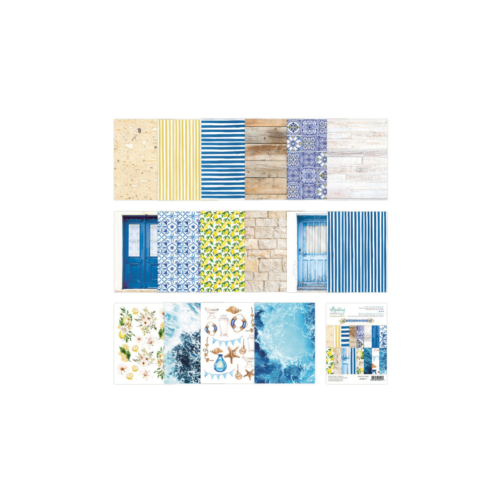 Set of scrapbooking papers 15,2 x 20,3 cm - Mintay - Mediterranean Heaven