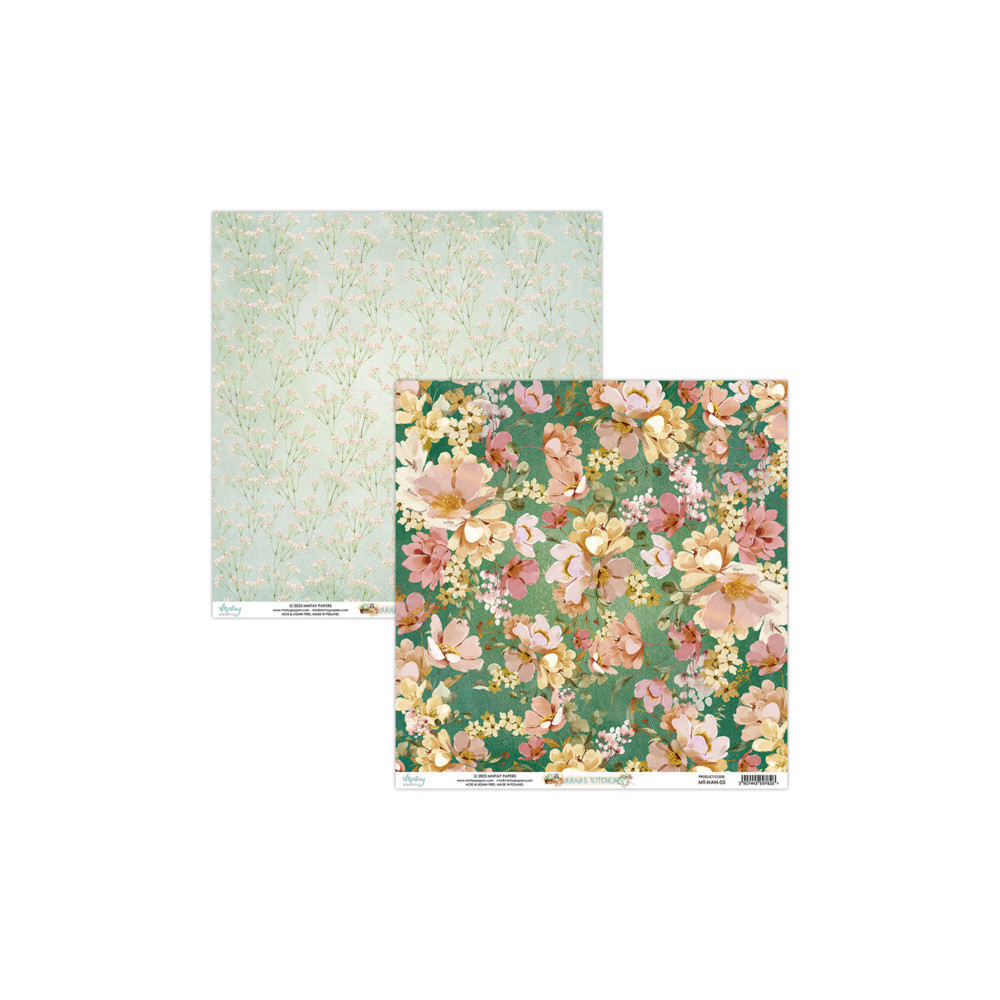 Set of scrapbooking papers 30,5 x 30,5 cm - Mintay - Nana's Kitchen