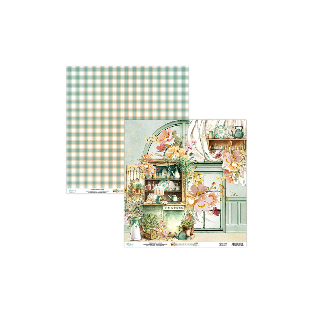 Set of scrapbooking papers 15,2 x 15,2 cm - Mintay - Nana's Kitchen