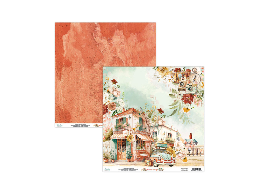Papier do scrapbookingu 30,5 x 30,5 cm - Mintay - Places We Go 03