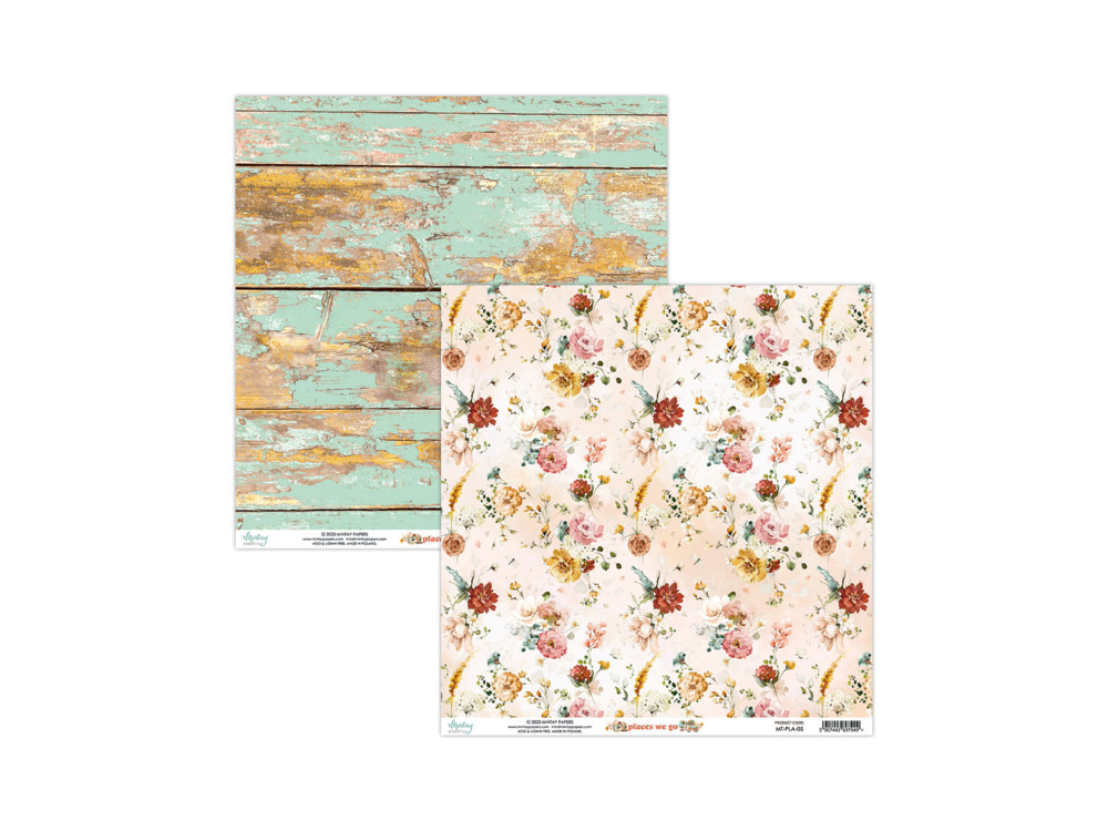 Papier do scrapbookingu 30,5 x 30,5 cm - Mintay - Places We Go 05