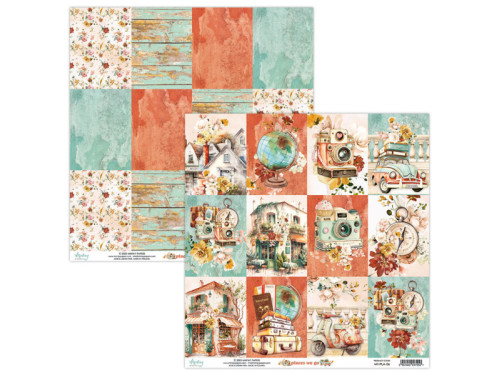 Papier do scrapbookingu 30,5 x 30,5 cm - Mintay -  Places We Go 06