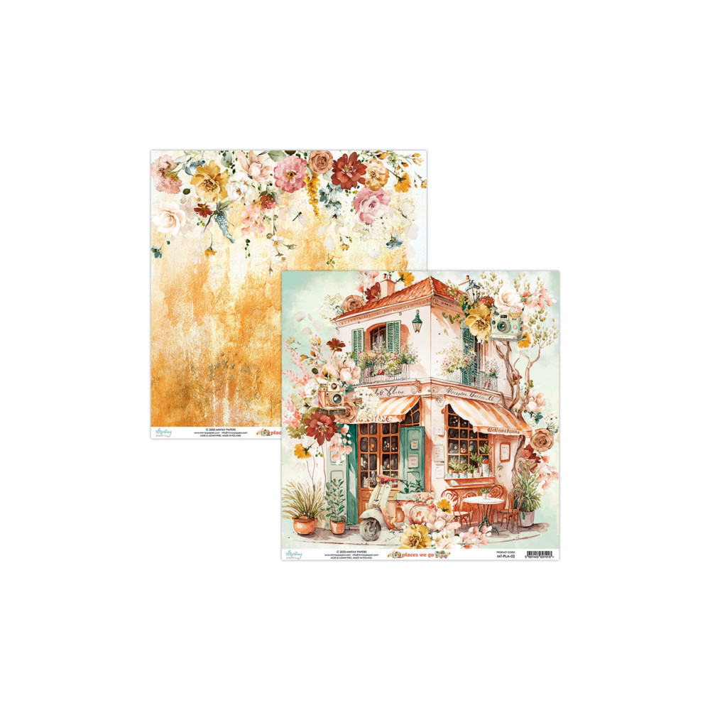 Set of scrapbooking papers 30,5 x 30,5 cm - Mintay - Places We Go