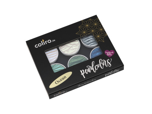 Zestaw akwareli, Ocean - Coliro Pearl Colors - 6 kolorów
