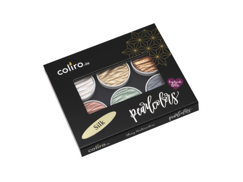 Set of watercolor paints, Silk - Coliro Pearl Colors - 30 mm, 6 pcs.