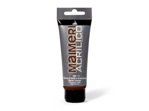 Farba akrylowa Acrilico - Maimeri - 492, Burnt Umber, 200 ml