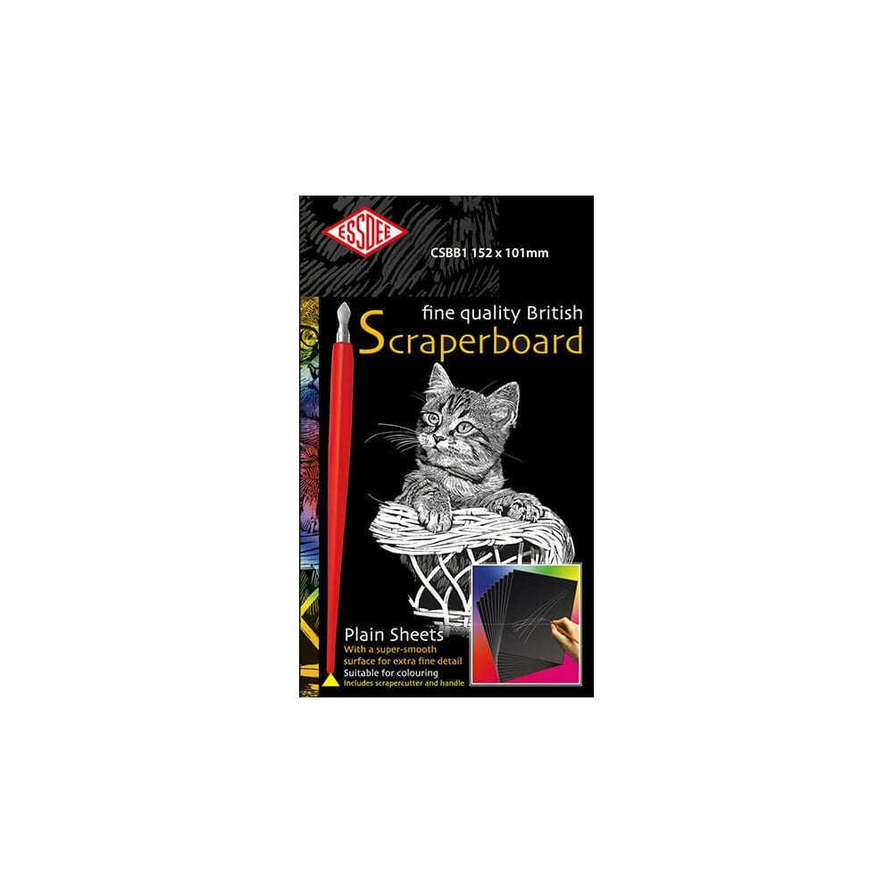 Black Scraperboard - Essdee - 15 x 10 cm, 5 pcs.