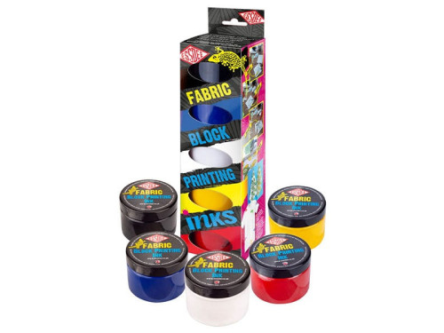 Set of Fabric Block Printing Ink - Essdee - 5 x 150 ml