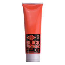 Block Printing Ink - Essdee - Fluorescent Orange, 300 ml