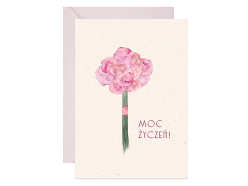 Greeting card A6 - Paperwords - Moc Życzeń, Bukiet