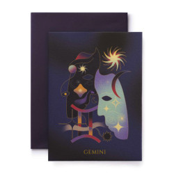Kartka okolicznościowa Zodiak - Suska & Kabsch - Gemini, 15,4 x 11 cm