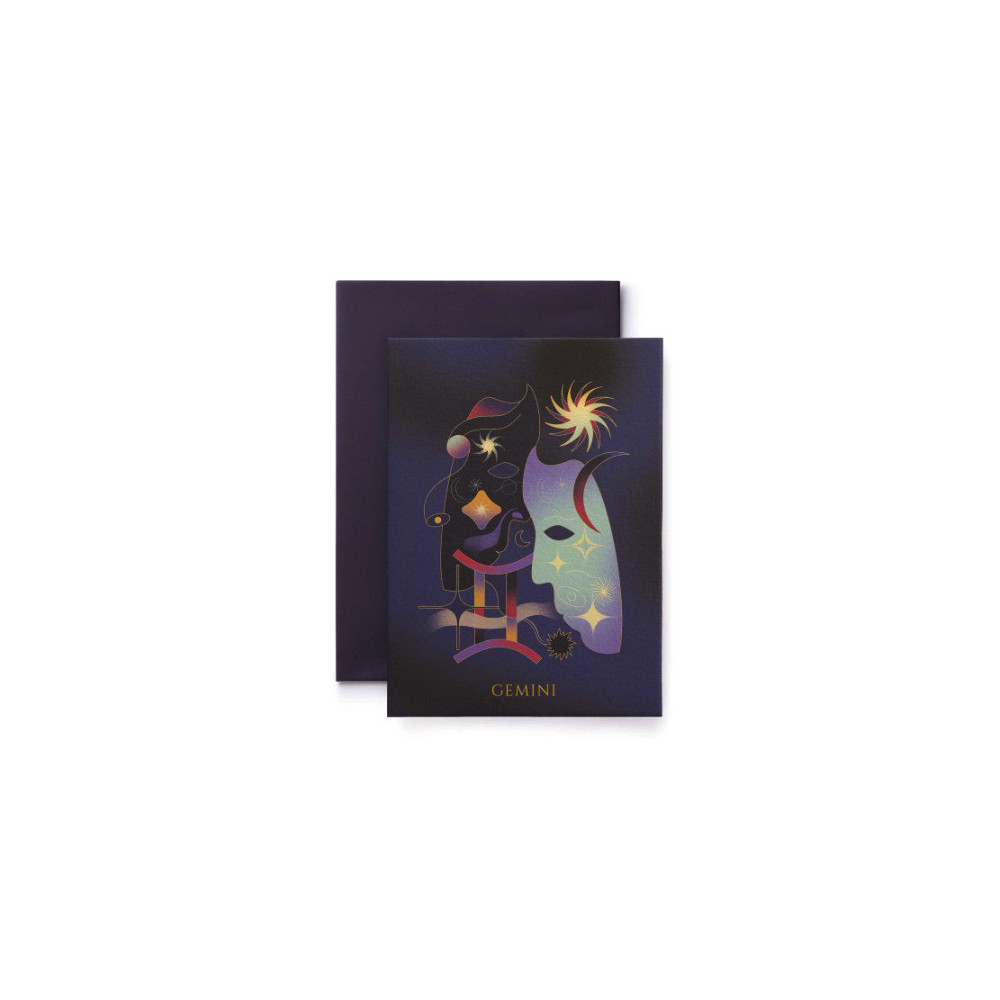 Kartka okolicznościowa Zodiak - Suska & Kabsch - Gemini, 15,4 x 11 cm