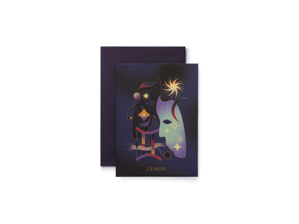 Greeting card Zodiac - Suska & Kabsch - Gemini, 15,4 x 11 cm