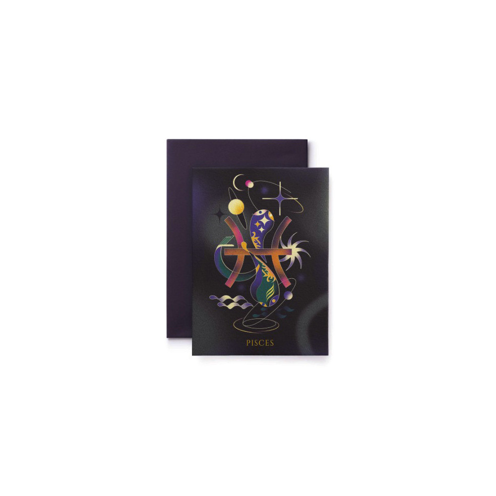 Greeting card Zodiac - Suska & Kabsch - Pisces, 15,4 x 11 cm