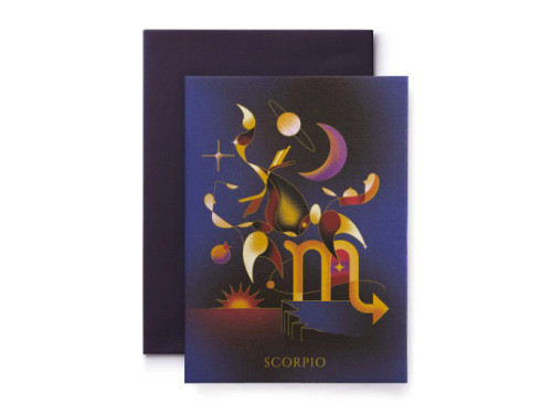 Greeting card Zodiac - Suska & Kabsch - Scorpio, 15,4 x 11 cm
