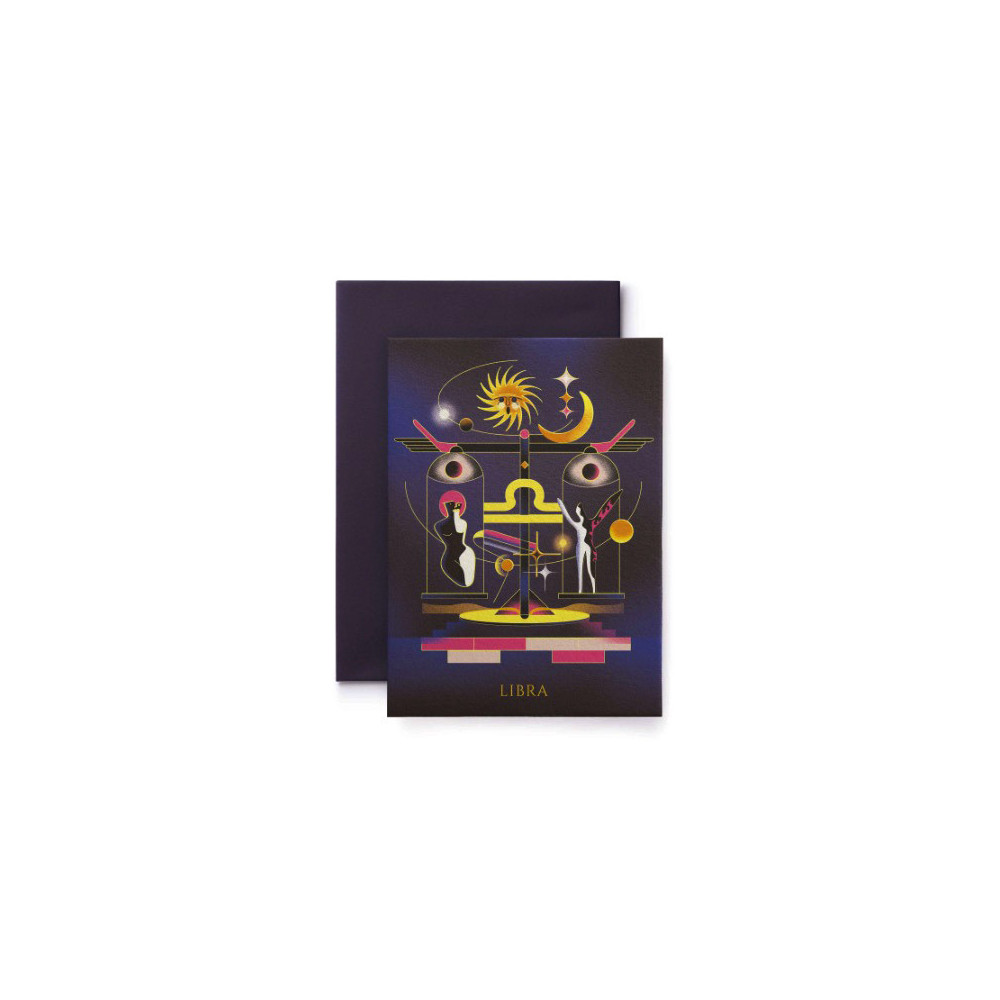 Greeting card Zodiac - Suska & Kabsch - Libra, 15,4 x 11 cm
