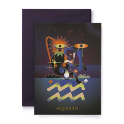 Kartka okolicznościowa Zodiak - Suska & Kabsch - Aquarius, 15,4 x 11 cm