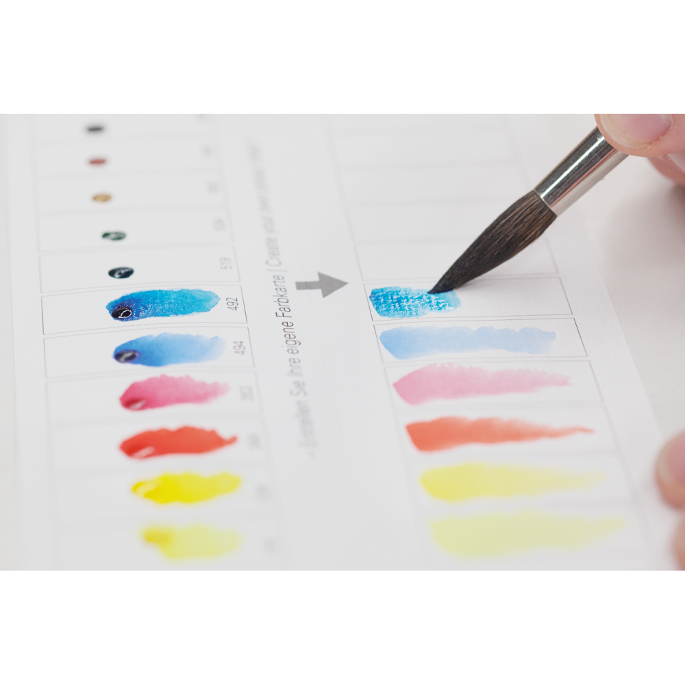 Próbnik farb Dot Card Horadam Aquarell, Dark - Schmincke - 24 kolory